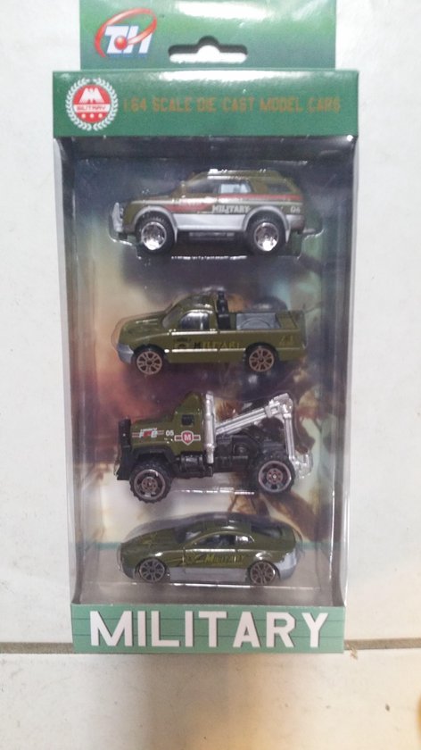Legervoertuigen 4 stuks Die-cast van Metal Force