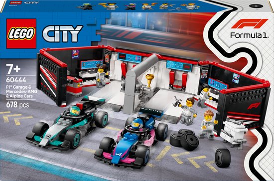 LEGO City F1 garage met Mercedes-AMG en Alpine auto's - 60444 van LEGO