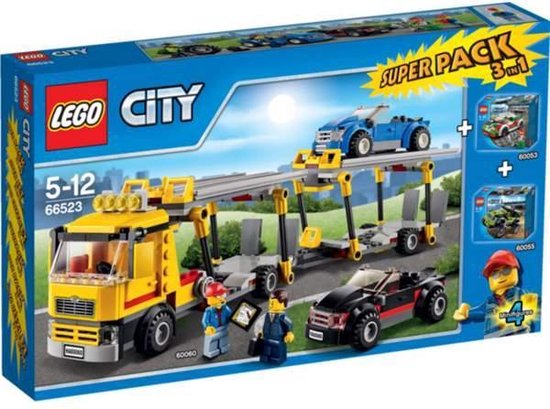 Lego City Super Pack 3 in 1 - 66523 - (60053, 60055, 60060) van LEGO