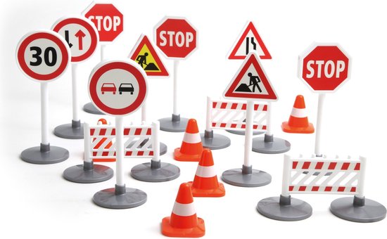 Lena_- Verkeerstekens - 17 stuks van Merkloos