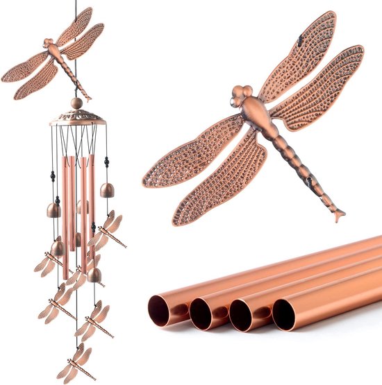 Libelle windgong voor buiten, hangend cadeau voor vaders, moeders, familie, vrienden, collega's, gazon, decoratie, windspel voor tuindecoratie buiten, binnenplaats, terras en woondecoratie van Libelle