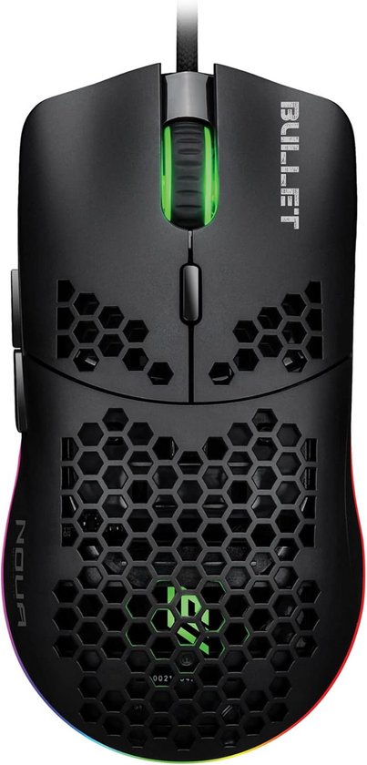 Lichtgewicht Gaming Muis met Honingraatontwerp, 24000 DPI Optische Sensor en Programmeerbare Knoppen van Merkloos