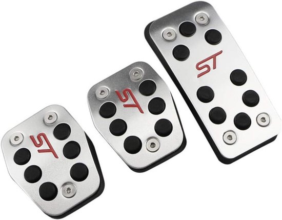 LILIGUAN Car Pedal Cover Non-Slip Throttle Brake Pedal Accessories Suitable for Ford Focus 2 3 4 MK2 MK3 MK4 RS ST Kuga Escape