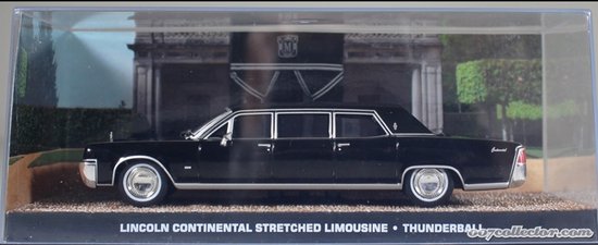 Lincoln Continental Stretched Limousine James Bond “Thunderball” Zwart 1-43 Altaya James Bond 007 Collection van Merkloos