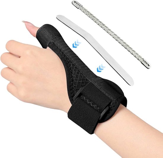 Links en rechts, verstelbare polsbandages met 2 metalen rails, polsbandage voor artritis, duimspalk, duimzadelgewricht bandage voor artritis, zadelgewricht, universele maat