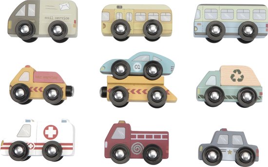 Little Dutch Treinbaanuitbreiding - Voertuigenset FSC van Little Dutch