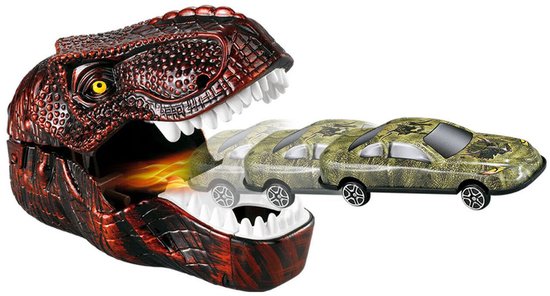 Lobbes Speelgoed BV Dino Afschietset - Auto met dinoprint - 3+ jaar van Merkloos