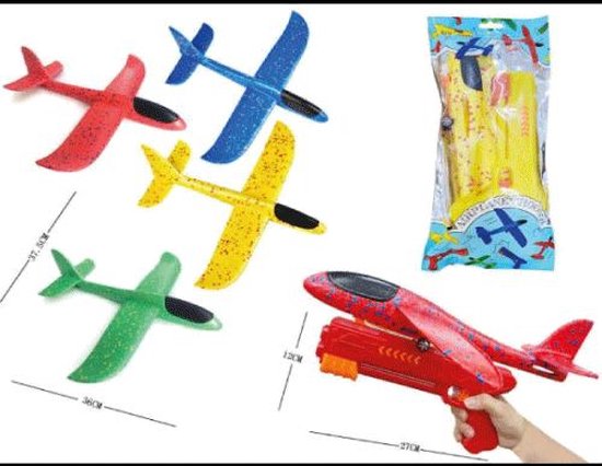 Luchtschuim vliegtuig met afschietpistool 4930 van Toi-Toys.