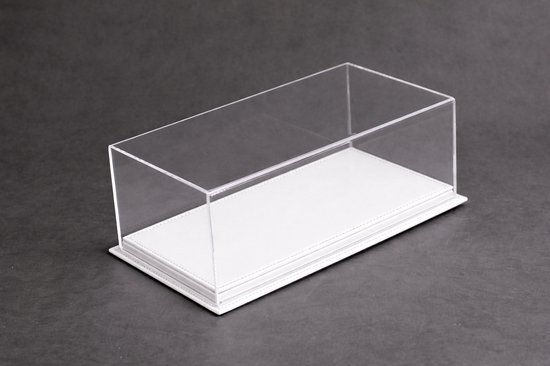 Luxe showcase met lederen ondergrond - Wit - 1:8 van Amalgam