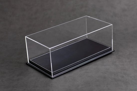 Luxe zwart lederen showcase voor schaalmodellen 1:24 van Bburago