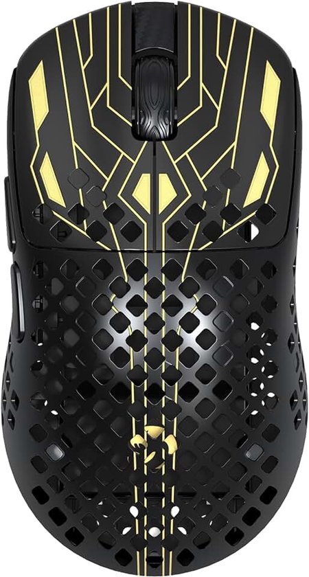 M2 Draadloze Gaming Muis Koolstofvezel, 41g Ultra Licht, PAW3395PRO, Tot 40000 DPI, 100M Kliks, 2.4G/BT/USB - C, Voor PC/Xbox/PS/Mac - Zwart