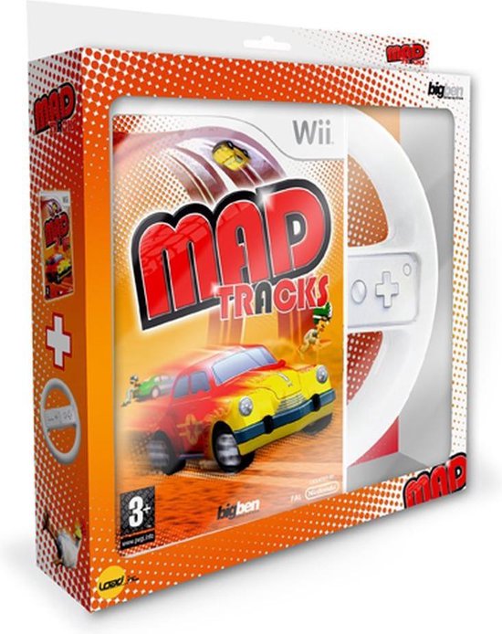 Mad Tracks + Stuur van Atari
