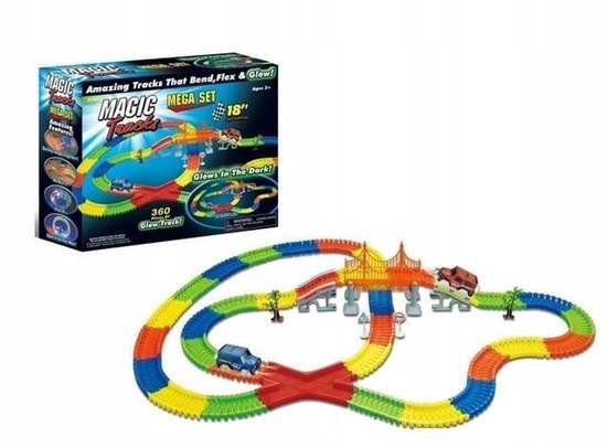 Magic Tracks Racebaan - Lichtgevende Auto's & Flexibele Baan van Magic Tracks