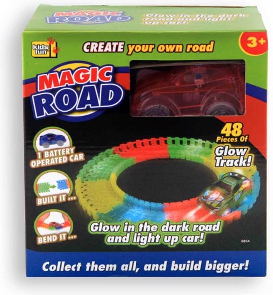 Magische racebaan met lichtgevende autos - 48 delig van Magic Tracks