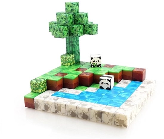 Magnetische bouwstenen Panda 126 stuks van Merkloos