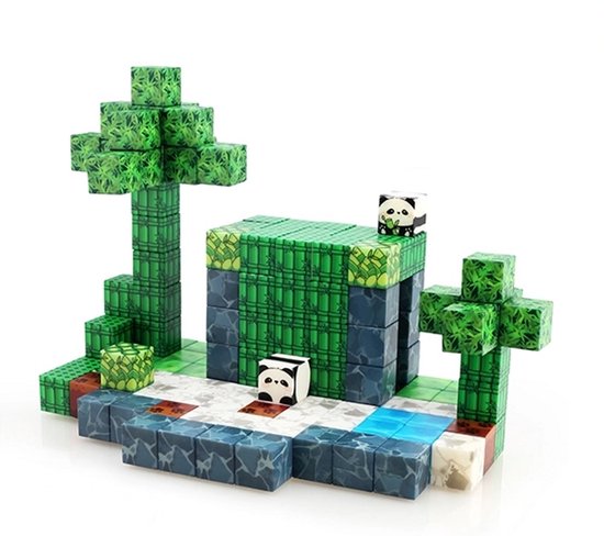Magnetische bouwstenen Panda 134 stuks van Playmotive