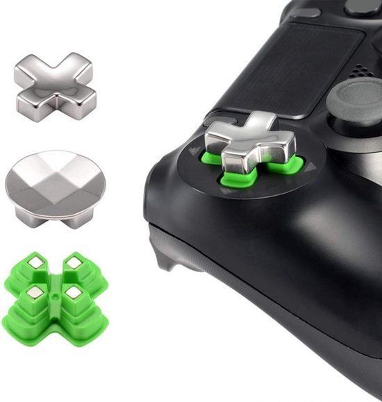 Magnetische Metalen Knoppen en D-pads Vervangingsset voor PS4 Controller Slim Pro