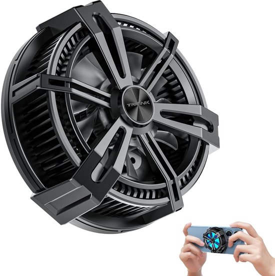 Magnetische ventilator voor smartphones en tablets, compatibel met iPhone en Android, mobiele telefoon koeler en radiator voor optimale warmteafvoer