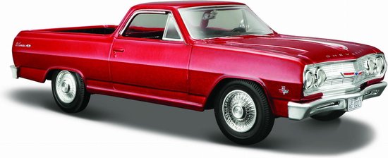 Maisto CHEVROLET EL CAMINO 1965 rood schaalmodel 1:24 van Maisto
