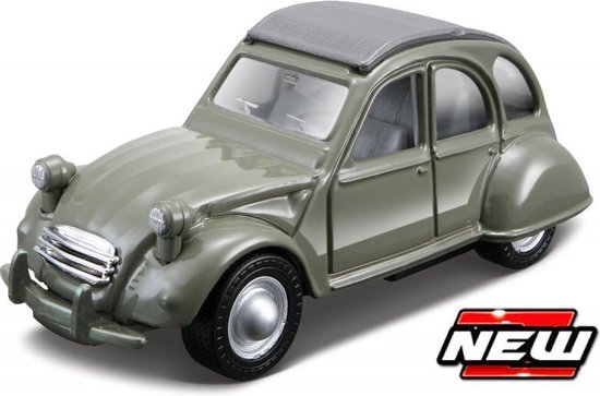 Maisto CITROEN 2 CV 1952 ´PULLBACK´ grijs schaalmodel 4,5" van Maisto