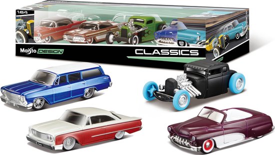Maisto Design 4 Pack 'Classics' Set van Maisto