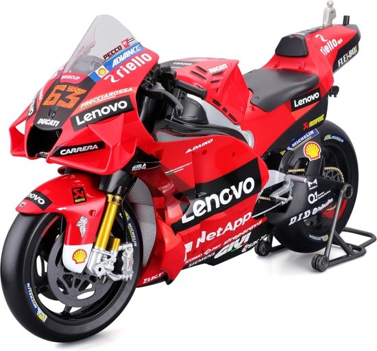 Maisto, miniatuurauto van de Ducati Desmosedici Lenovo Miniatuur 1/6, Rood van Maisto