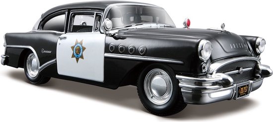 Maisto Modelauto Buick Century - politieauto - 1955 - schaal 1:24 - schaalmodel auto van Maisto
