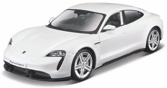 Maisto Modelauto - Porsche Taycan - wit - 7,5 x 3,5 cm - schaalmodel van Maisto