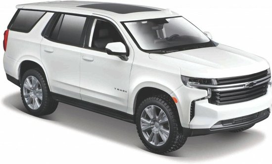 Maisto modelauto/speelgoedauto Chevrolet Tahoe - wit - schaal 1:24/21 x 8 x 8 cm van Maisto