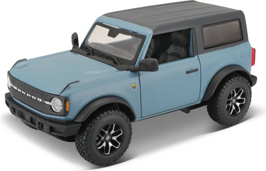 Maisto modelauto/speelgoedauto Ford Bronco Badlands - blauw - schaal 1:24/18 x 8 x 7 cm van Maisto