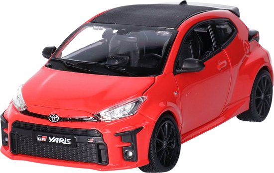 Maisto modelauto/speelgoedauto Toyota Yaris - rood - schaal 1:24/16 x 7 x 7 cm van Maisto