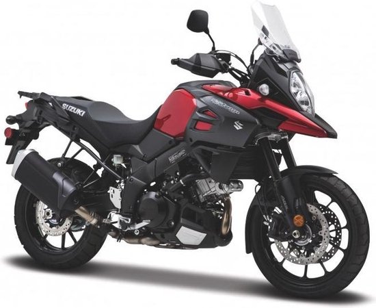 Maisto Suzuki V-STORM rood/zwart modelauto schaalmodel 1:12 van Merkloos