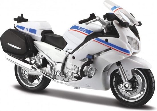 Maisto YAMAHA FJR 1300A 'POLICE' AUTHORITY FRANCE NATIONAL wit/blauw modelauto schaalmodel 1:18 van Maisto