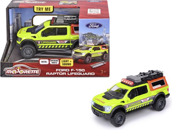 Majorette - Ford F 150 Raptor Lifeguard - Licht en geluid - Vanaf 3 jaar van Majorette