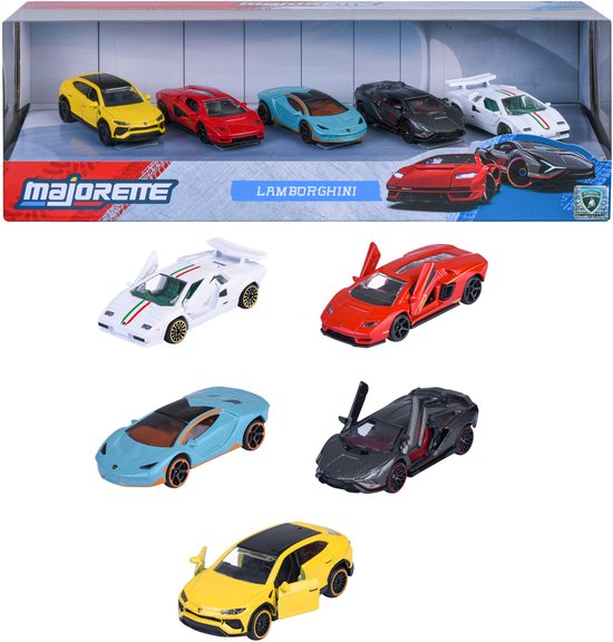 Majorette - Gift pack Lamborghini 5 stuks - Die cast metaal modelauto - schaal 1:64 - 8502105001 van Majorette