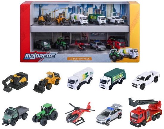 MAJORETTE - Majo City 10 stuks geschenkverpakking - vanaf 3 jaar van Merkloos