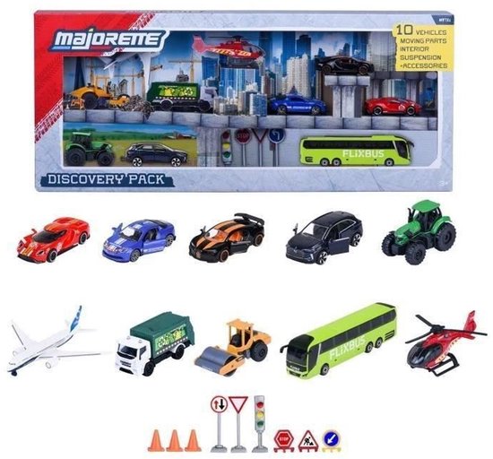 MAJORETTE - Majo Discovery Set 10 stuks - vanaf 3 jaar van Merkloos