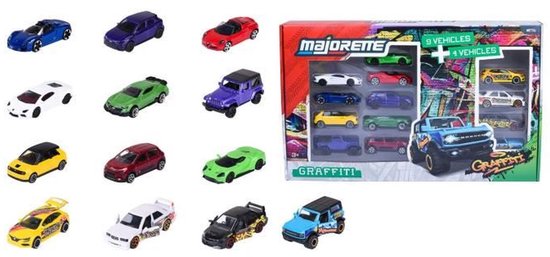 MAJORETTE - Majo SL Set13Pcs Graffiti 9+4 Exclu - vanaf 3 jaar van Merkloos