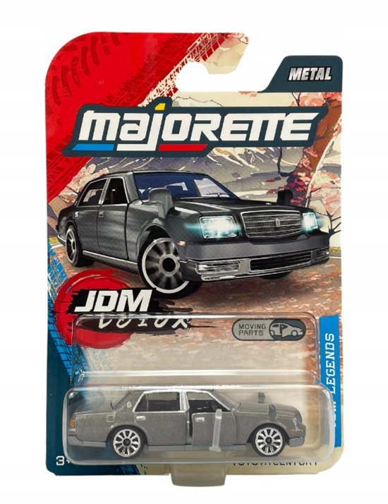 Majorette Toyota Century JDM Legends zilver 1:64 metalen model van Majorette