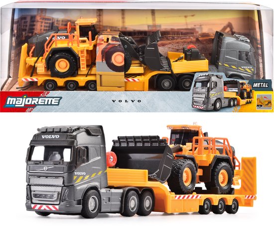 Majorette Volvo FH16 Truck met Oplegger en Wiellader van Merkloos