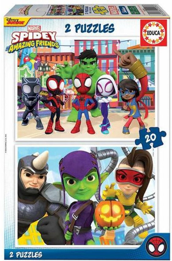Marvel Spidey & his amazing friends puzzel 2 x 20 stukjes van Marvel