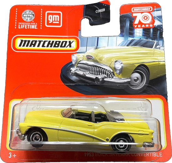 MATCHBOX 1953 BUICK SKYLARK CONVERTIBLE YELLOW 32-100 (1:64) van Matchbox