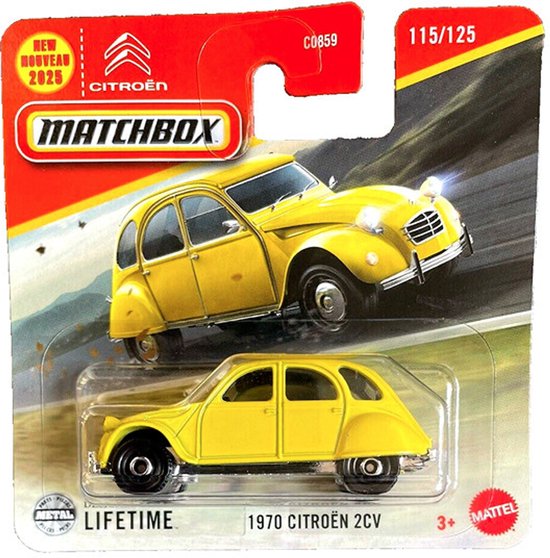 MATCHBOX 1970 CITROEN 2CV YELLOW 115/125 1:64 van Matchbox
