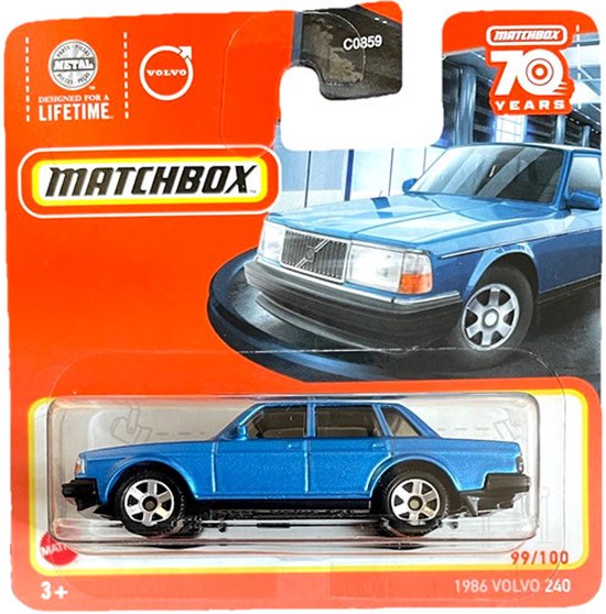 MATCHBOX 1986 VOLVO 240 99-100 METALIC BLUE (1:64) van Matchbox