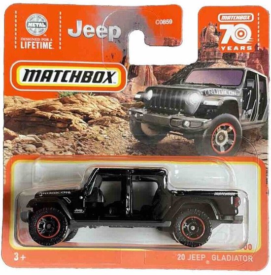 MATCHBOX '20 JEEP GLADIATOR 41-100 BLACK AUTO van Matchbox