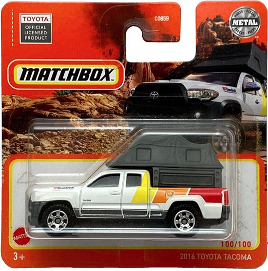 MATCHBOX 2016 TOYOTA TACOMA CAMPER 100-100 WHITE (1:64) van Matchbox
