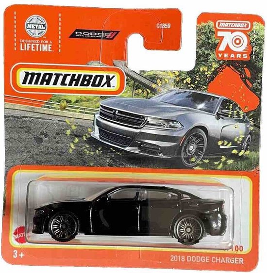 MATCHBOX 2018 DODGE CHARGER 13-100 BLACK (1:64) van Matchbox