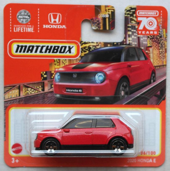 MATCHBOX 2020 HONDA E 36-100 METALIC RED (1:64) van Merkloos