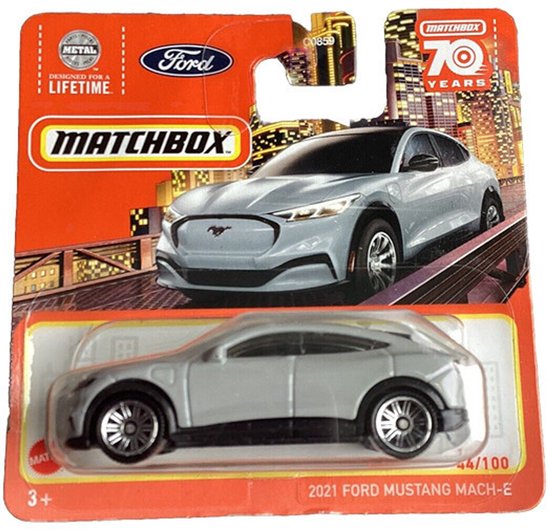 MATCHBOX 2021 FORD MUSTANG MACH-E GREY 1:64 METAL (HLC84-LA10) van Matchbox