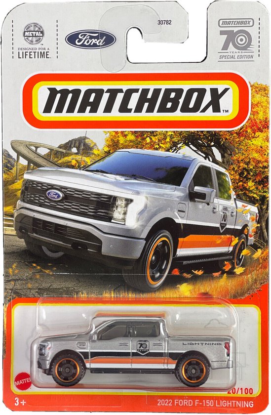 MATCHBOX 2022 FORD F-150 LIGHTNING 20-100 METALIC SILBER R40A (1:64) van Matchbox